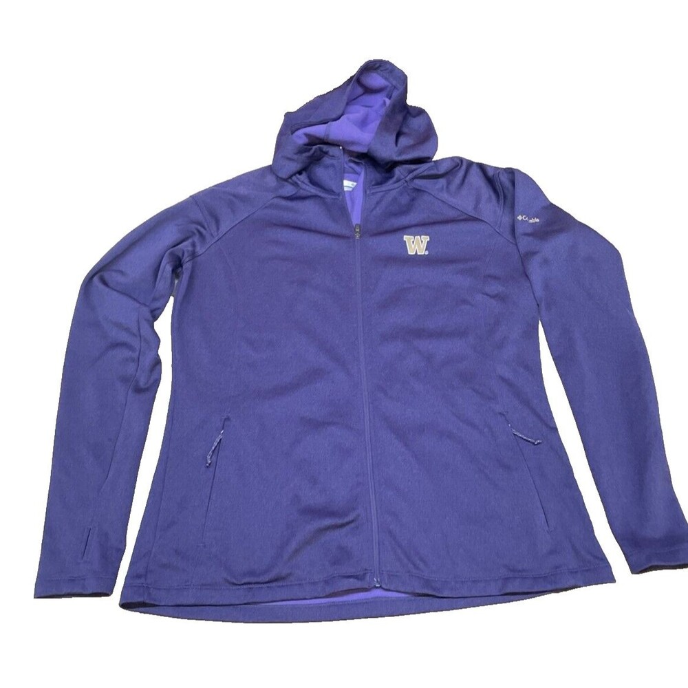 University Of Washington Huskies Hooded Zip Columbia Womens XL Purple
